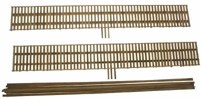 Grand Central Gems TB18 O Scale Wood Truss Bridge Parts -- Deck With Stringers 24" pkg(2)