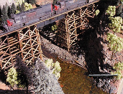 Grand Central Gems TB32 O Scale Curved Bridge Deck Section pkg(6) -- 4"