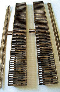Grand Central Gems TB6 HO Scale Wood Bridge Deck - Assembled 12" -- With Stringers pkg(2)