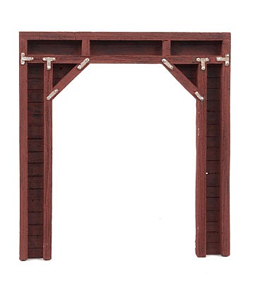 Grand Central Gems TPR1 O Scale Wood Tunnel Portal -- Extra Large 6-5/16 x 7" 16 x 17.8cm (Weathered Resin Casting)