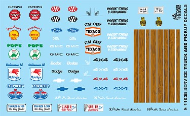 Gofer Racing 11038 1/24-1/25 Service Truck & Pickup Logos #2