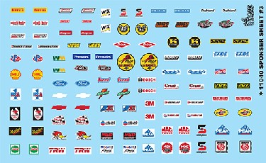 Gofer Racing 11040 1/24-1/25 Manufacturer Sponsor Logos #3