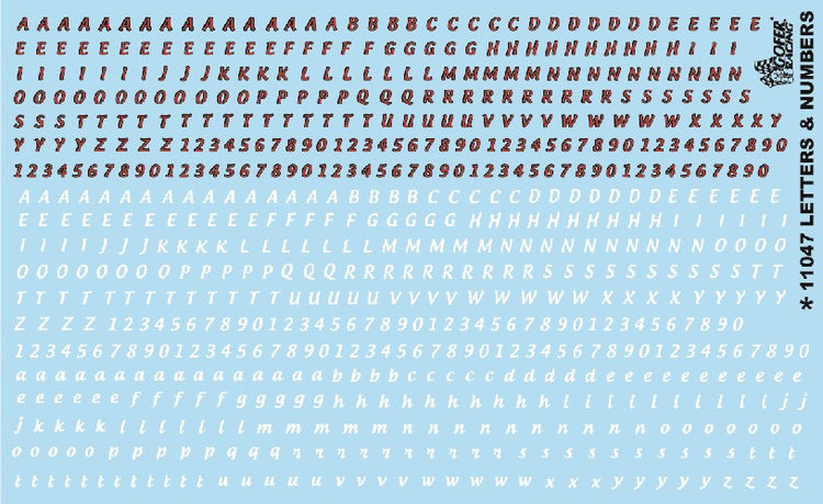 Gofer Racing 11047 1/24-1/25 Red & White Letters & Numbers