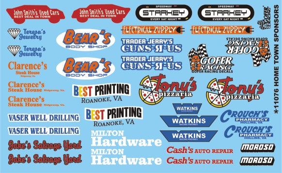 Gofer Racing 11076 1/24-1/25 Hometown Sponsor Logos #4