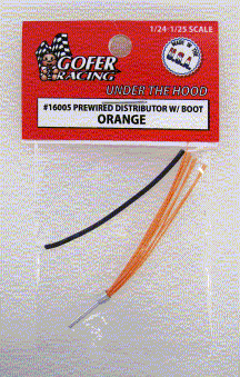 Gofer Racing 16005 1/24-1/25 Orange Prewired Distributor w/Aluminum Plug & Boot