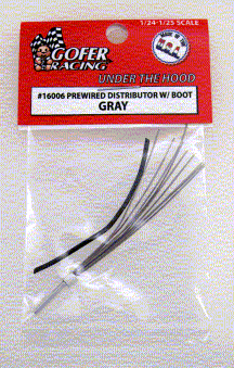 Gofer Racing 16006 1/24-1/25 Gray Prewired Distributor w/Aluminum Plug & Boot