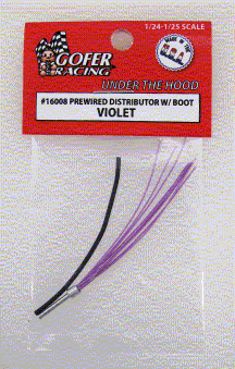 Gofer Racing 16008 1/24-1/25 Violet Prewired Distributor w/Aluminum Plug & Boot