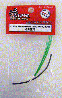 Gofer Racing 16009 1/24-1/25 Green Prewired Distributor w/Aluminum Plug & Boot