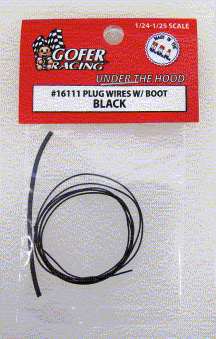 Gofer Racing 16111 1/24-1/25 Black Plug Wire 2ft. w/Boot