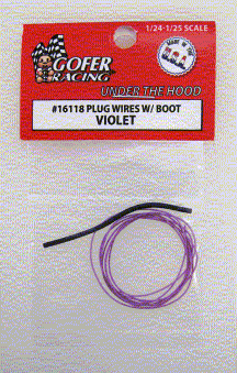 Gofer Racing 16118 1/24-1/25 Violet  Plug Wire 2ft. w/Boot