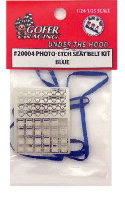 Gofer Racing 20004 1/24-1/25 Photo-Etch Blue Seatbelts