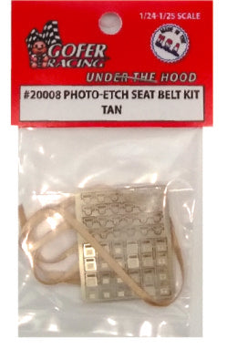 Gofer Racing 20008 1/24-1/25 Photo-Etch Tan Seatbelts