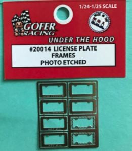 Gofer Racing 20014 1/24-1/25 Photo-Etch License Plate Frames (4 different)