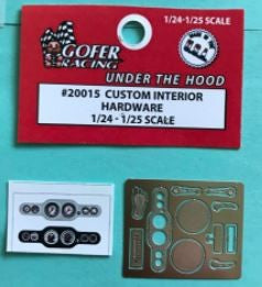 Gofer Racing 20015 1/24-1/25 Photo-Etch Custom Interior Hardware w/Decal Panel