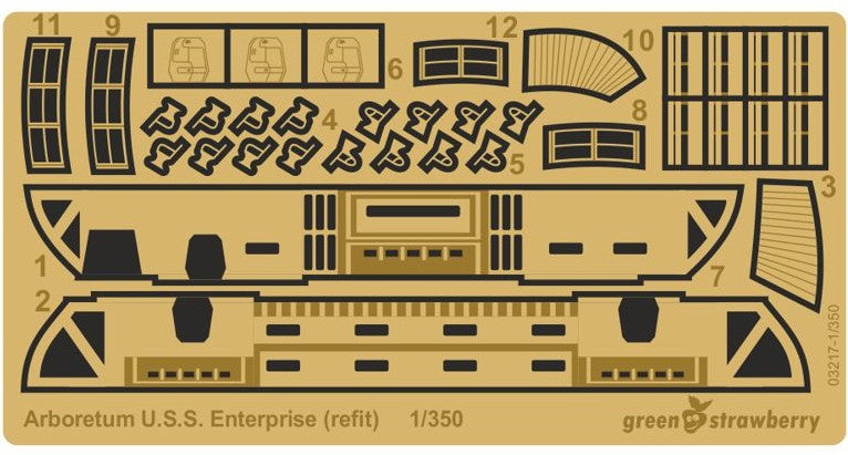 Green Strawberry 3217 1/350 Star Trek USS Enterprise (Refit) Arboretum Detail Set for PLL (Photo-Etch)