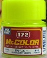Mr Hobby Paints 172 Lacquer Based Gloss Fluorescent Yellow 10ml Bottle (6/Bx)