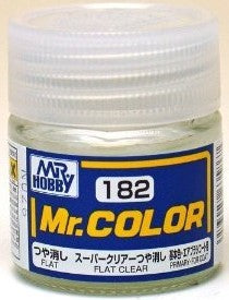 Mr Hobby Paints 182 Lacquer Based Flat Clear 10ml Bottle (6/Bx)