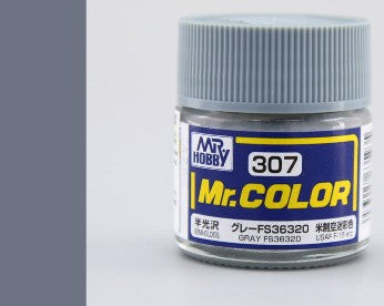 Mr Hobby Paints 307 Lacquer Based Semi-Gloss Gray FS36320 10ml Bottle (6/Bx)