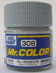 Mr Hobby Paints 308 Lacquer Based Semi-Gloss Gray FS36375 10ml Bottle (6/Bx)