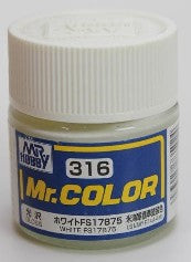 Mr Hobby Paints 316 Lacquer Based Gloss White FS17875 10ml Bottle (6/Bx)