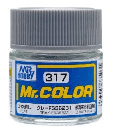 Mr Hobby Paints 317 Lacquer Based Flat Gray FS36231 10ml Bottle (6/Bx)