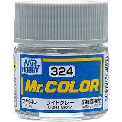 Mr Hobby Paints 324 Lacquer Based Flat Light Gray 10ml Bottle (6/Bx)