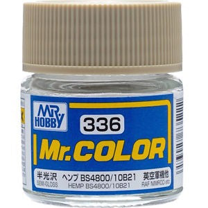 Mr Hobby Paints 336 Lacquer Based Semi-Gloss Hemp BS4800/10B21 10ml Bottle (6/Bx)