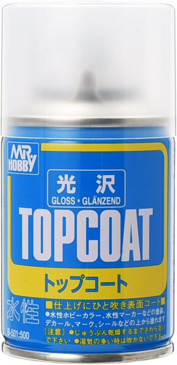 Mr Hobby Paints 501 Mr. Top Coat Gloss 86ml (Spray)