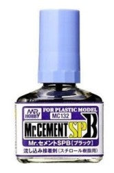 Mr Hobby Paints MC132 Mr. Cement SP Black for Plastic Models 40ml Bottle (6/Bx)