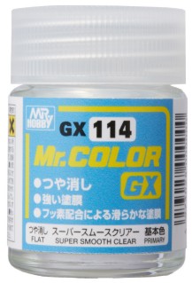 Mr Hobby Paints GX114 Mr. Color Super Smooth Clear Flat 18ml Bottle (6/Bx)