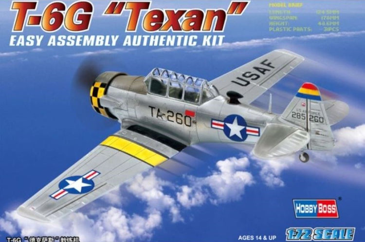 Hobby Boss 80233 1/72 T6G Texan Advanced Trainer Aircraft (Easy Assembly)