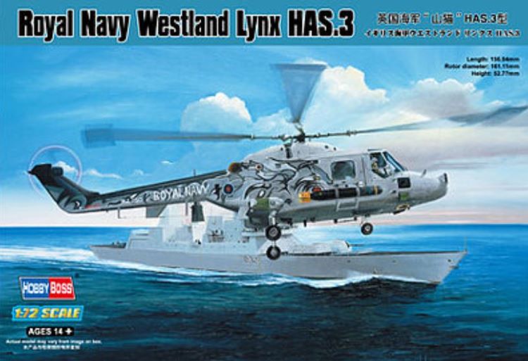 Hobby Boss 87237 1/72 Royal Navy Westland Lynx HAS3 Helicopter