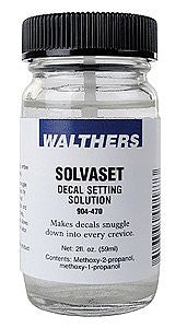 Walthers 470 All Scale Solvaset Decal Setting Solvent -- 2oz 59.1mL Bottle