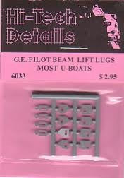 Hi-Tech Details 6033 HO GE Pilot Beam Lift Lugs Most U-Boats (D)