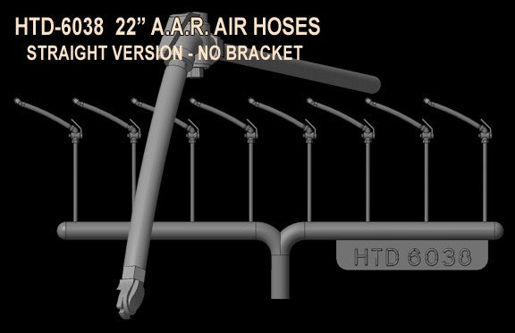 Hi-Tech Details 6038 HO AAR 22" Real Rubber Air Hoses w/o Brackets (8)