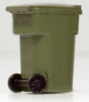 Hi-Tech Details 8006 HO Olive Green Yard Trash Cans (6)