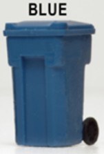 Hi-Tech Details 8007 HO Blue Recycling Trash Cans (6)
