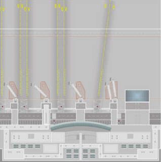 Herpa Wings HE530293 Munich Airport Cardboard Central Plaza 1/500