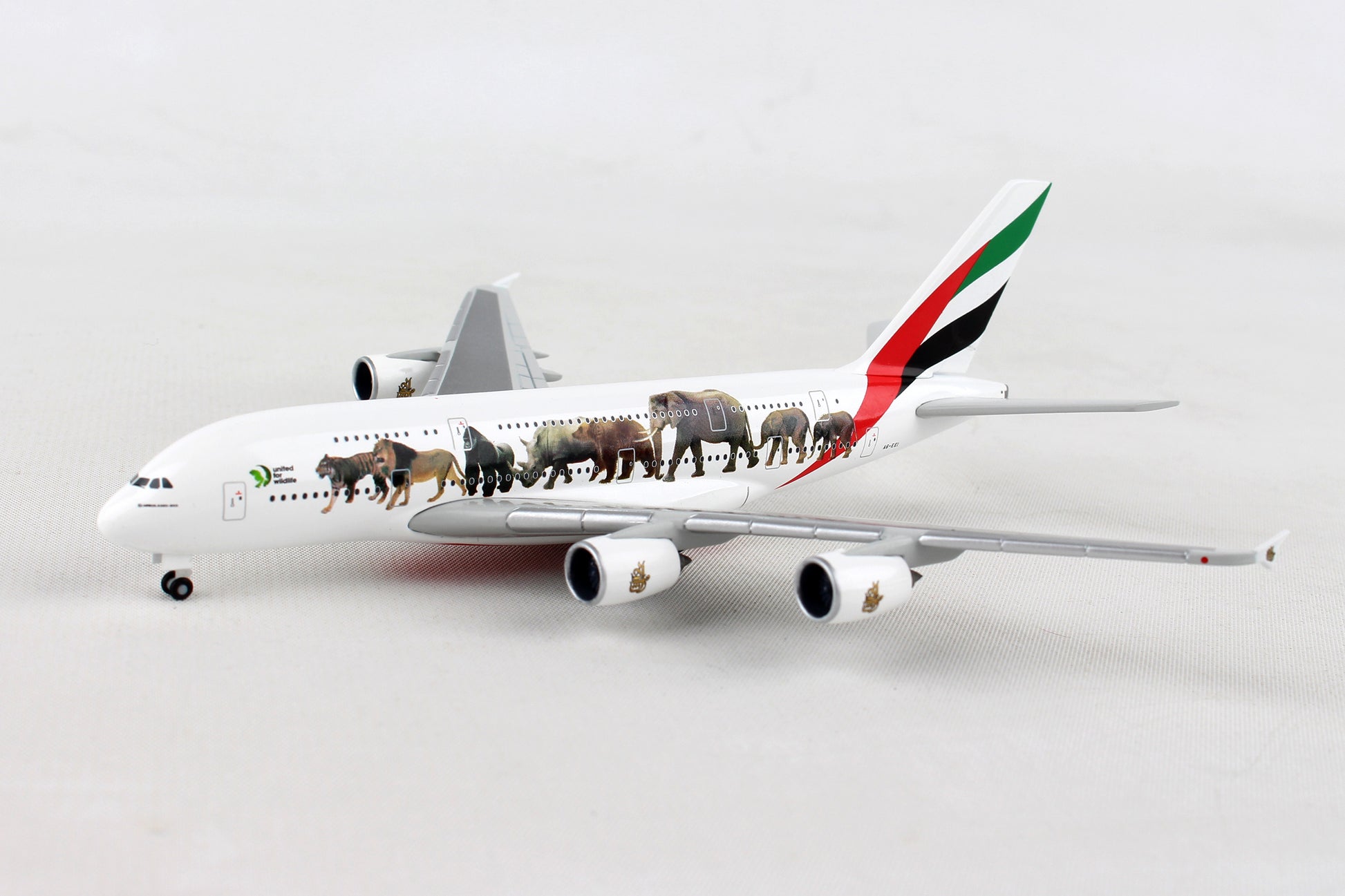 Herpa Wings HE531764 Emirates A380 1/500 United For Wildlife