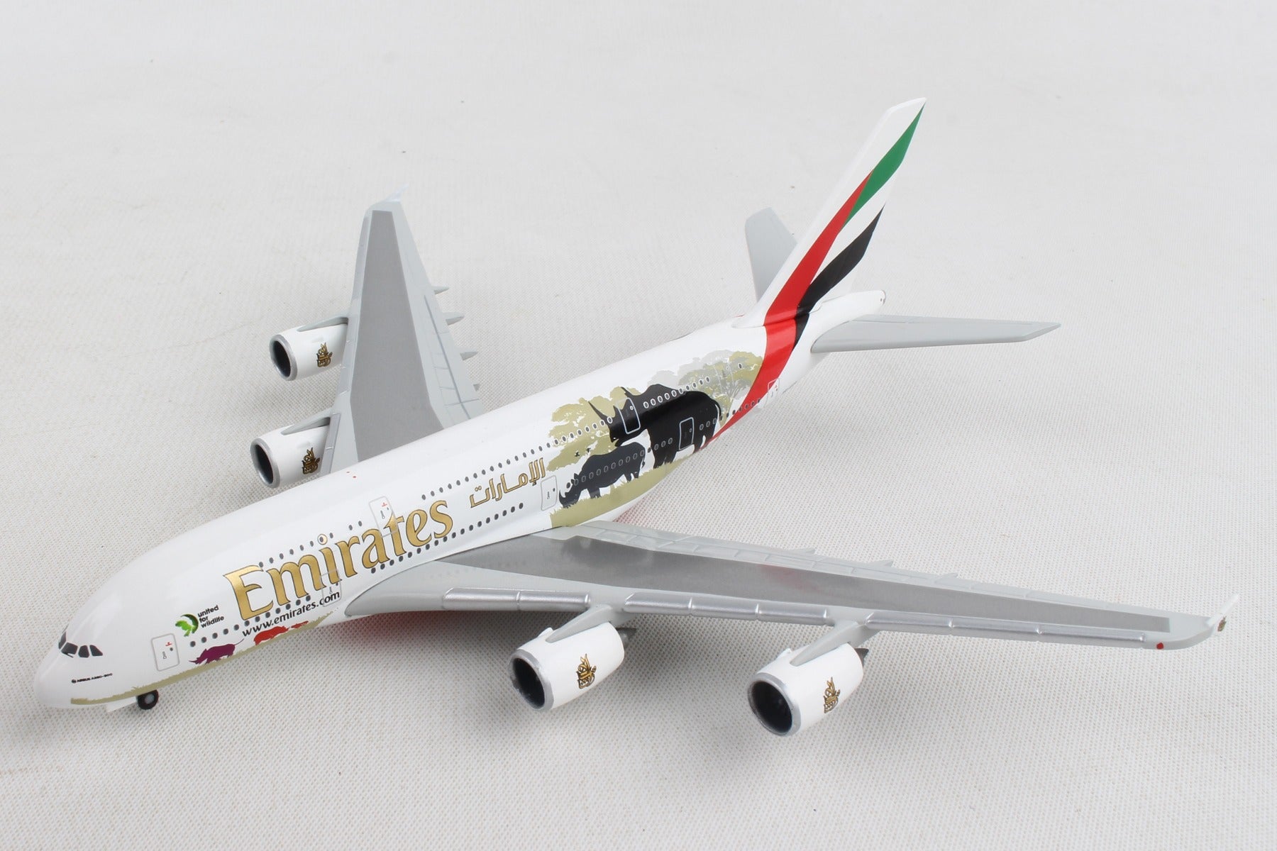 Herpa Wings HE532723 Emirates A380 1/500 United For Wildlife #2