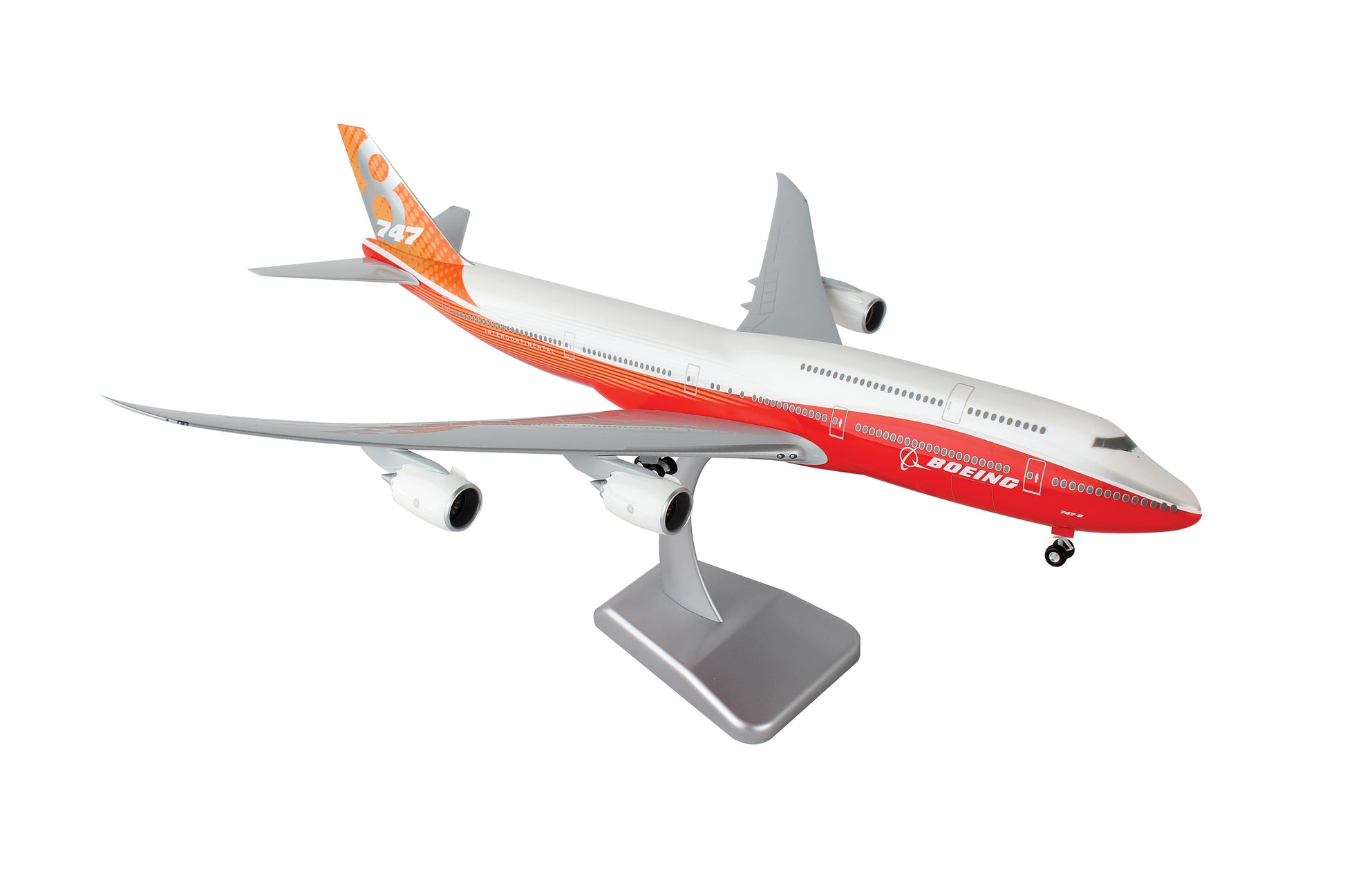 Hogan Wings HG10864G Boeing House 747-8 1/200 Red Tail W/Gear