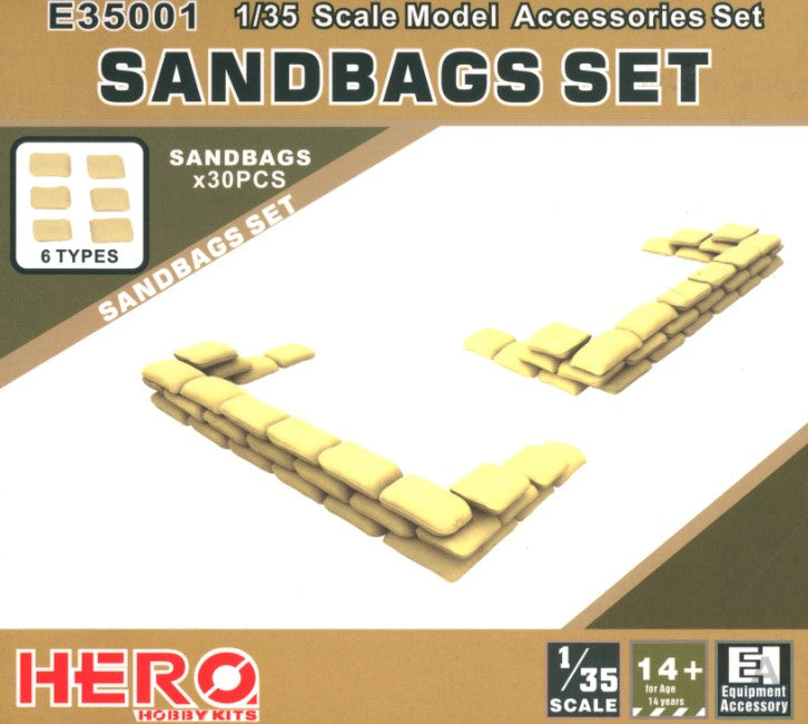 Hero Hobby Kits E35001 1/35 Sandbags Set (30pcs) 