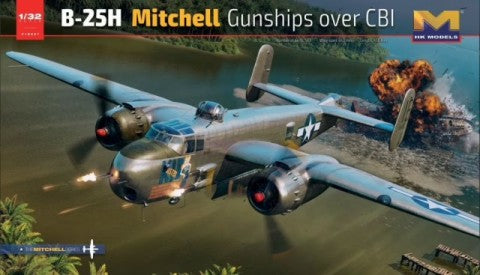 HK Models 1E+37 1/32 B25H Mitchell Medium Bomber Gunships Over CBI