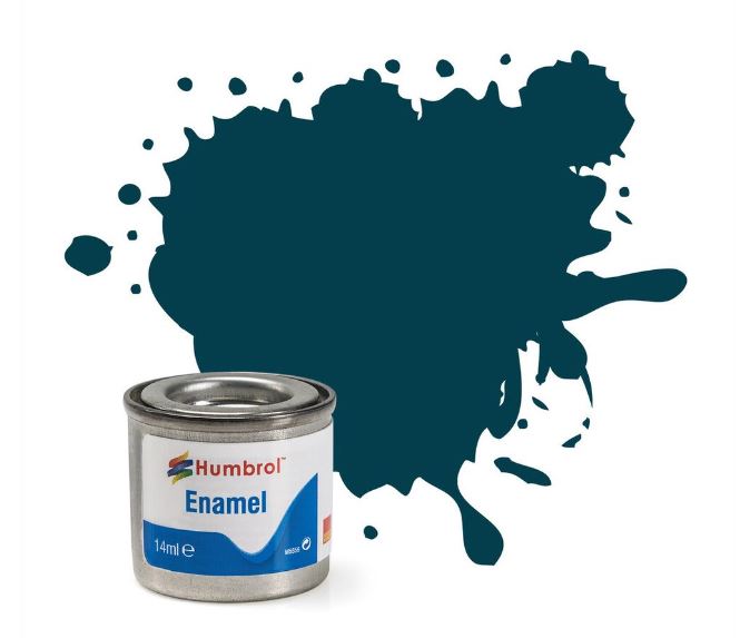 Humbrol 230 14ml. Enamel Matte Pru Blue Tinlets (6)