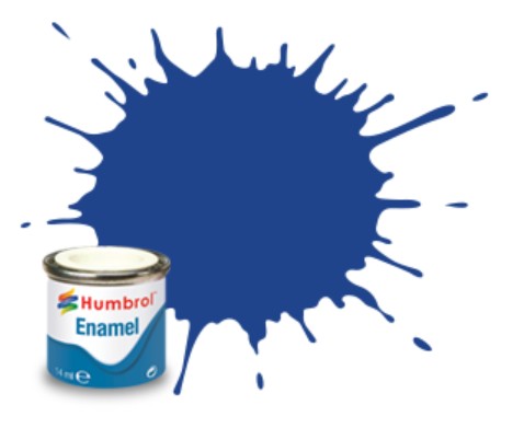 Humbrol 25 14ml. Enamel Matte Blue Tinlets (6)