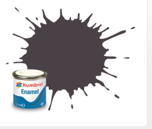 Humbrol 251 14ml. Enamel RLM81 Dark Brown Matte Tinlets (6)