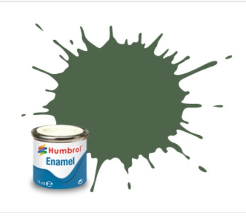 Humbrol 252 14ml. Enamel RLM82 Olive Green Matte Tinlets (6)