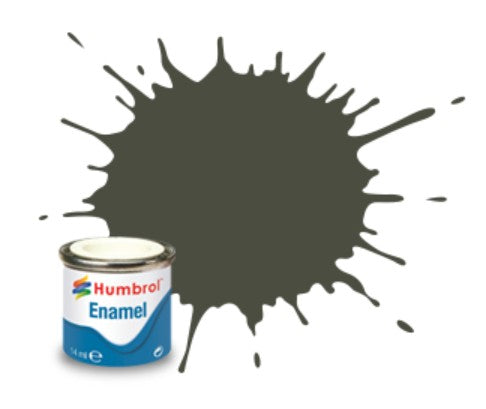 Humbrol 253 14ml. Enamel RLM83 Dark Green Matte Tinlets (6)