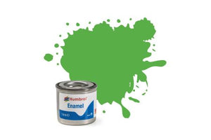 Humbrol 37 14ml. Enamel Matte Bright Green Tinlets (6)