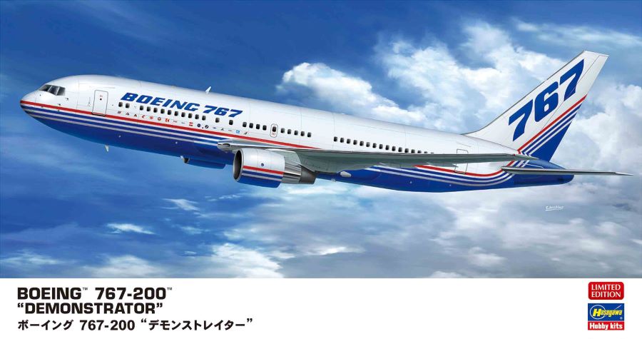 Hasegawa 10853 1/200 B767-200 Demonstrator Commercial Airliner (Ltd Edition)
